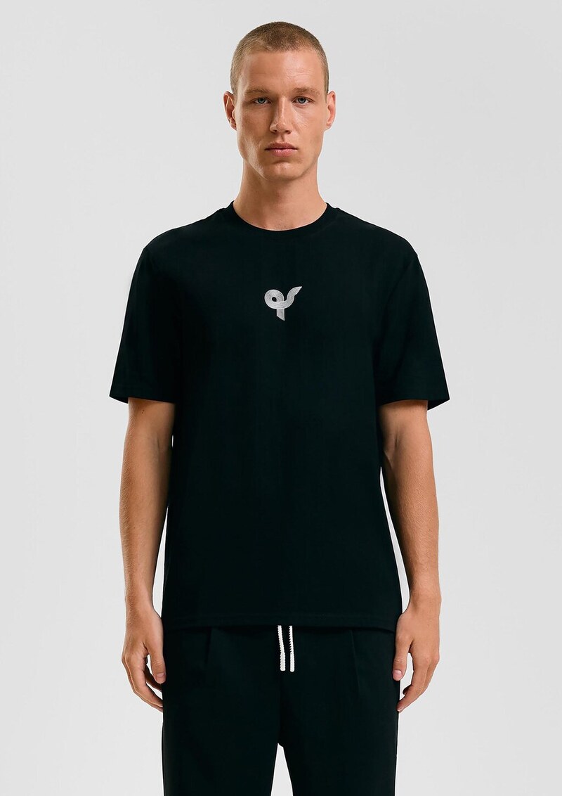 STREETS Kapsel T-Shirt aus schwerer Baumwolle mit Logo- und Rückenprint