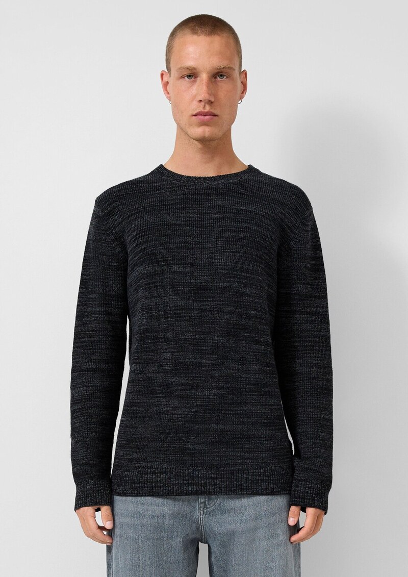 Melierter Strickpullover