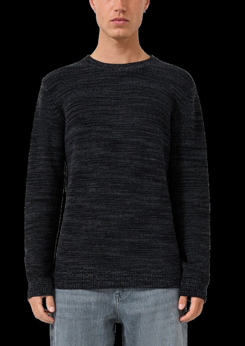 Melierter Strickpullover