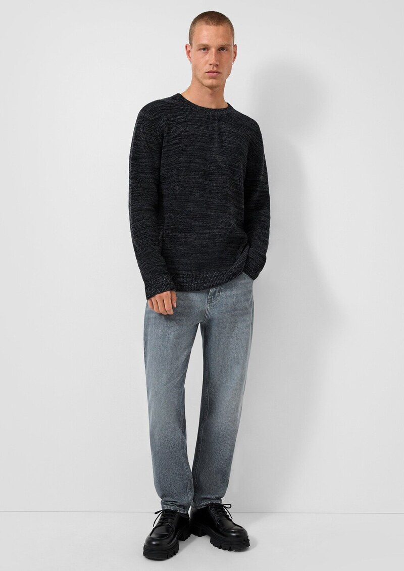 Melierter Strickpullover