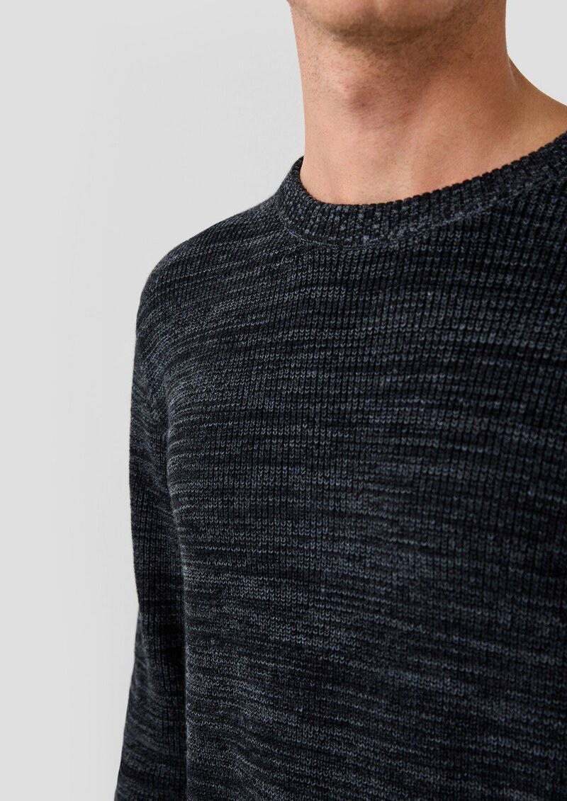 Melierter Strickpullover