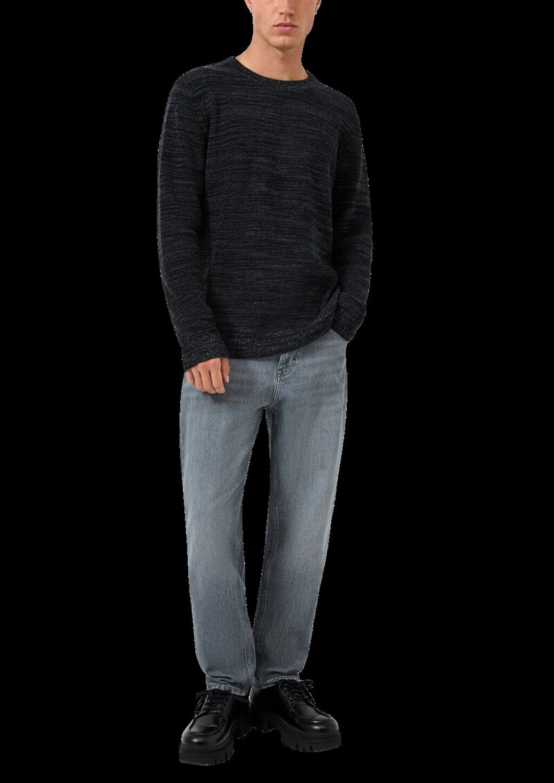 Melierter Strickpullover