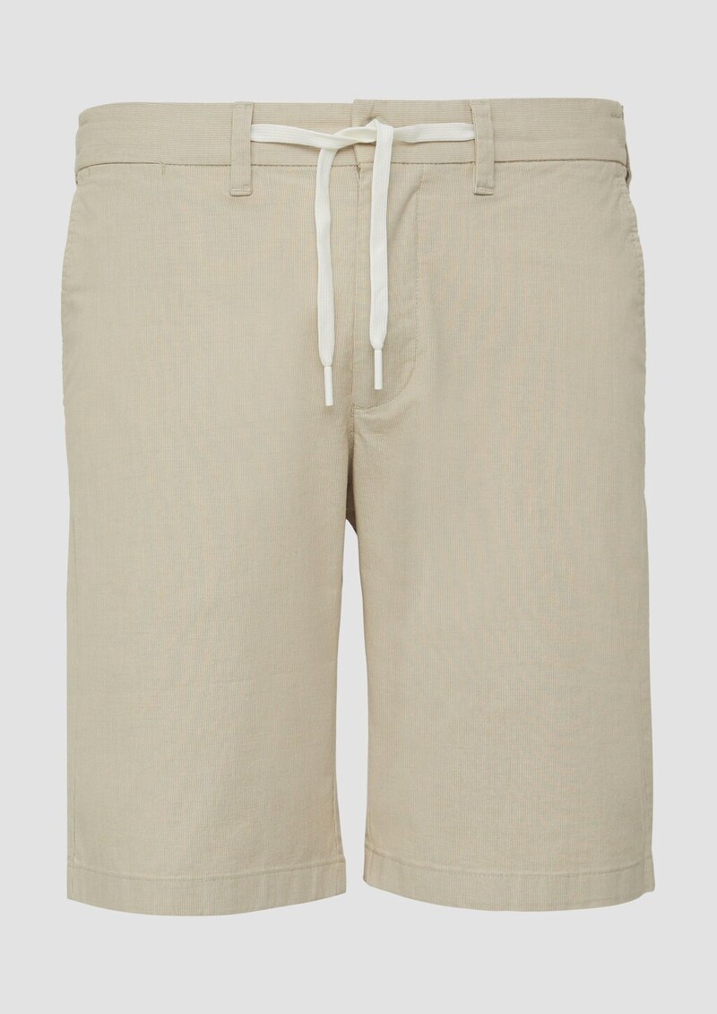 Chino-Shorts aus Baumwollstretch in melierter Optik