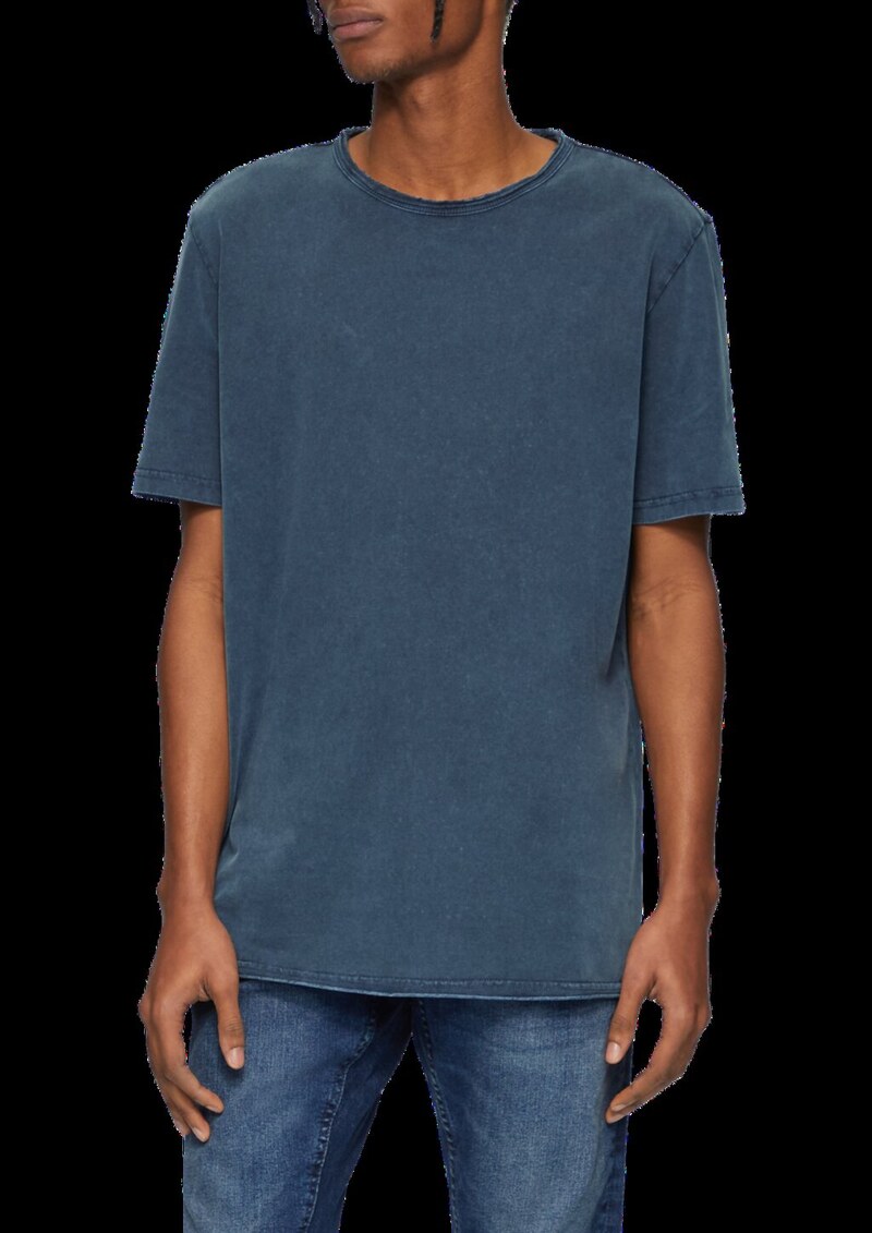 Gewaschenes T-Shirt mit Rollkante