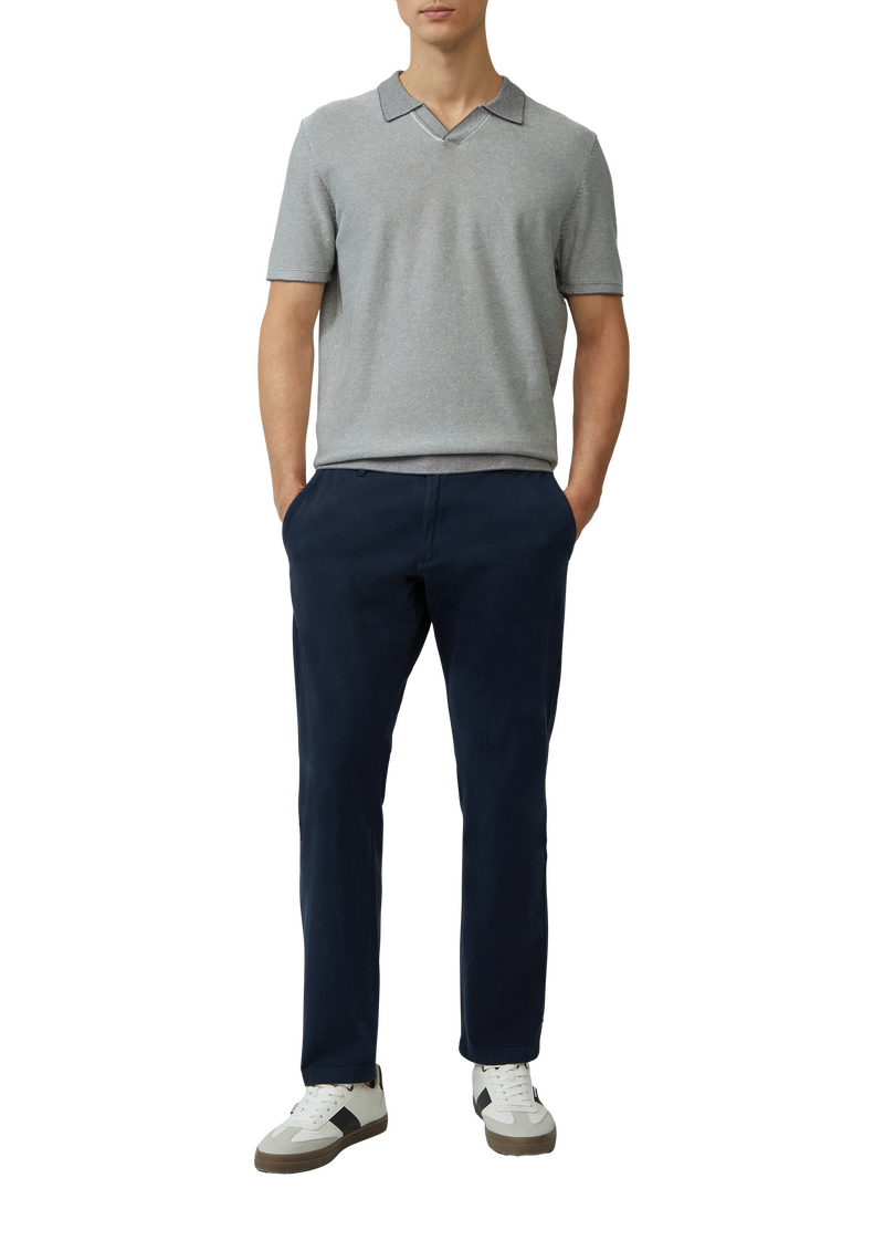 Gestricktes Poloshirt aus Leinenmix