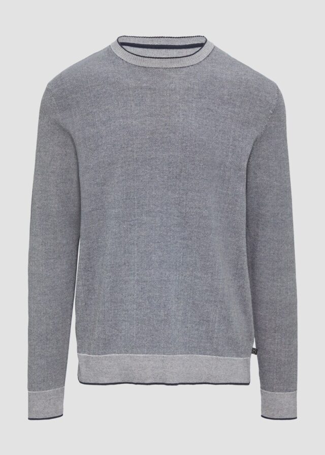 Strickpullover in Melange-Optik