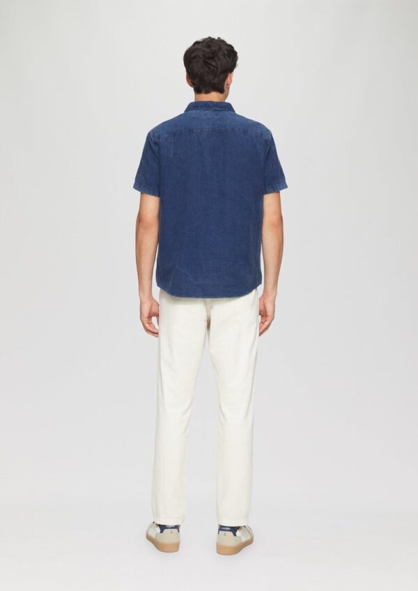 Regular Fit: Hemd mit Fischgrat-Muster und Used Effekt