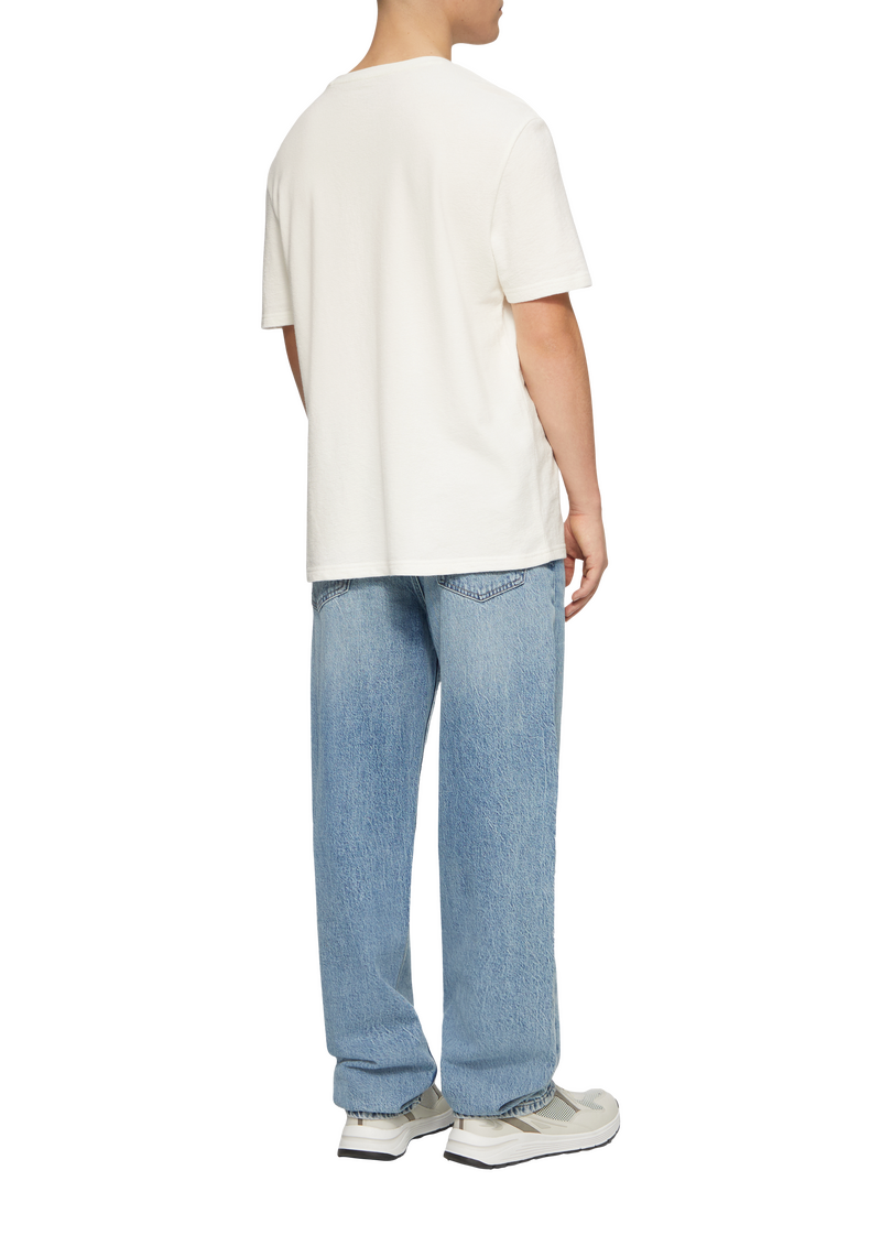 Rundhals T-Shirt in Strukturjersey