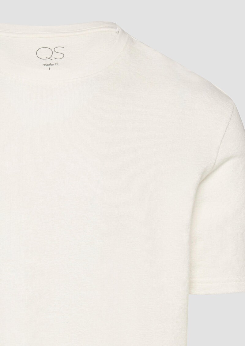 Rundhals T-Shirt in Strukturjersey