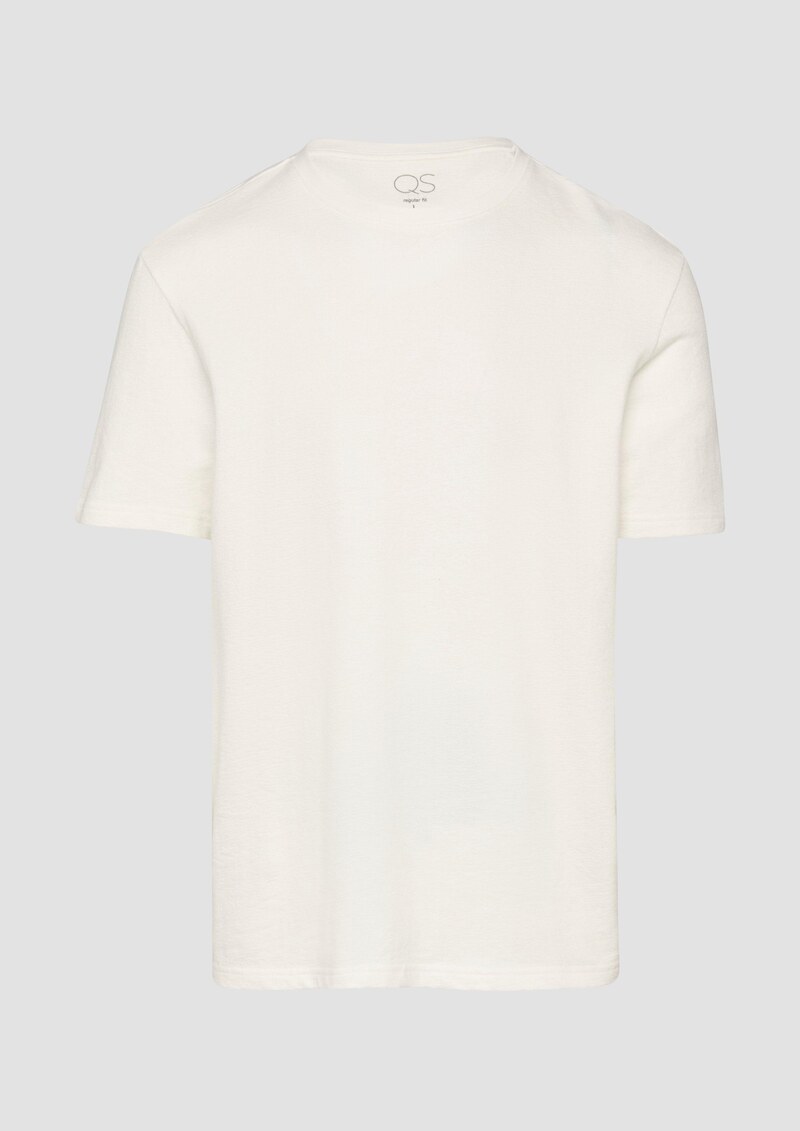 Rundhals T-Shirt in Strukturjersey