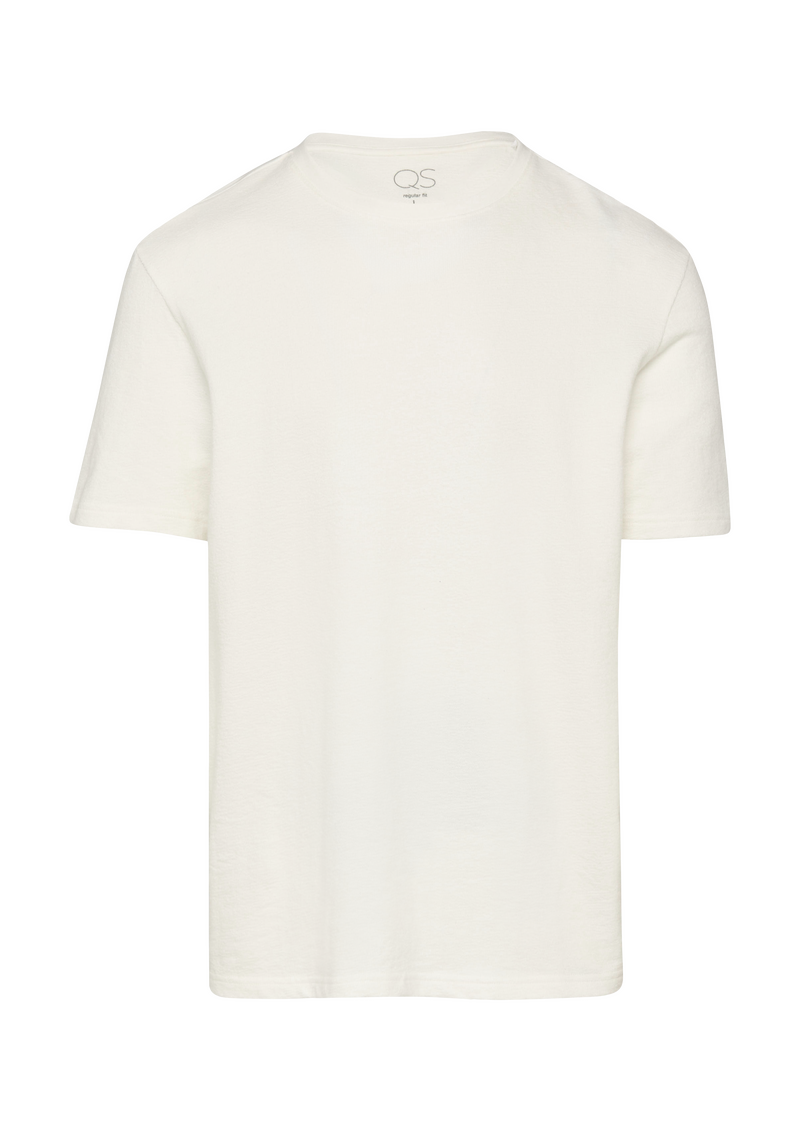 Rundhals T-Shirt in Strukturjersey