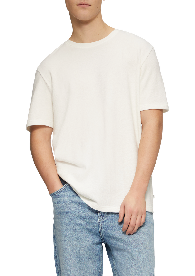 Rundhals T-Shirt in Strukturjersey