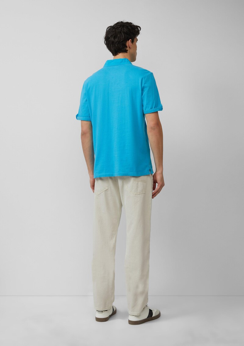 Jersey-Poloshirt mit Ärmel-Detail