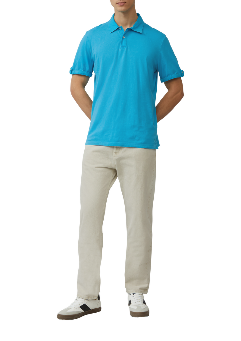 Jersey-Poloshirt mit Ärmel-Detail