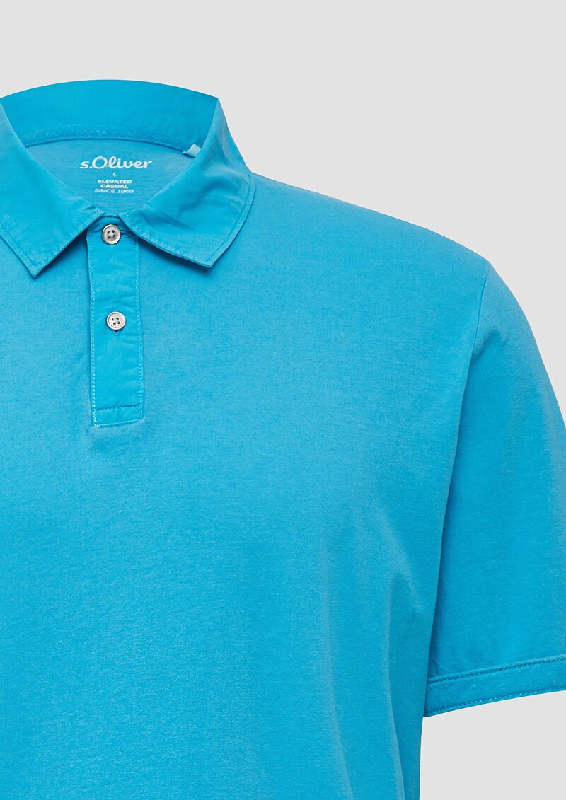 Jersey-Poloshirt mit Ärmel-Detail