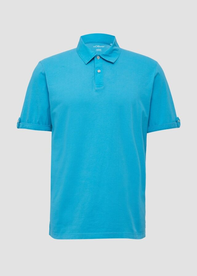 Jersey-Poloshirt mit Ärmel-Detail