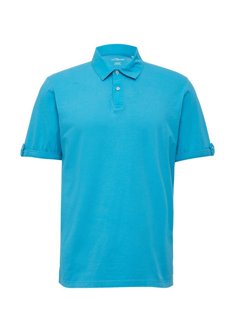 Jersey-Poloshirt mit Ärmel-Detail
