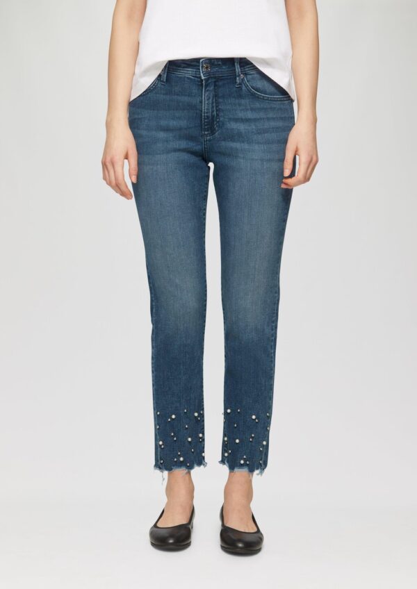 Ankle-Jeans Betsy / Slim Fit / Mid Rise / Slim Leg / Schmucksteine