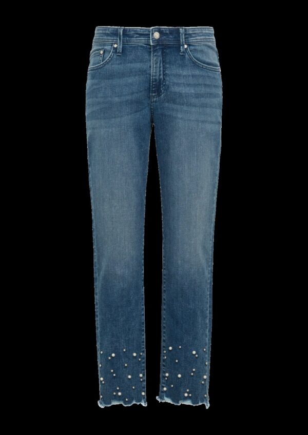 Ankle-Jeans Betsy / Slim Fit / Mid Rise / Slim Leg / Schmucksteine