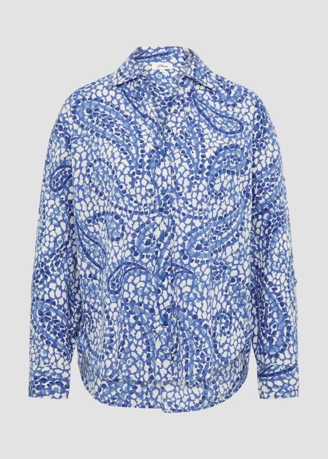 Leichte Hemdbluse im Relaxed Fit mit Turn-up