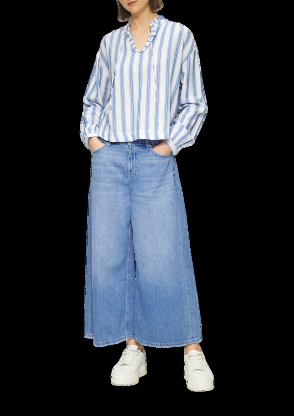 Bluse mit Rüschen und Glitzergarn