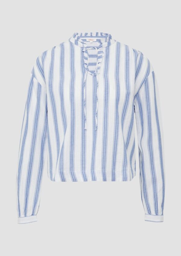 Bluse mit Rüschen und Glitzergarn