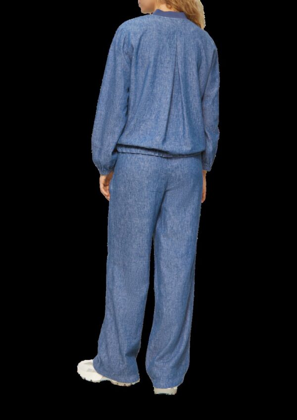 Leinenmix-Blouson mit Raffungen