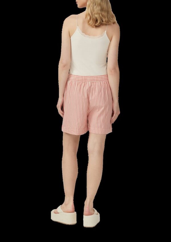 Baumwoll-Streifenshorts mit Elastikbund