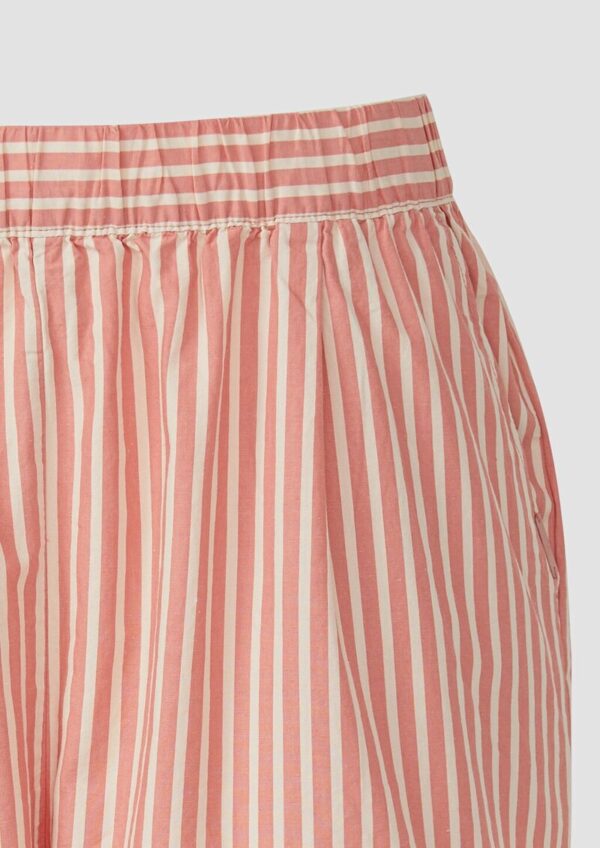 Baumwoll-Streifenshorts mit Elastikbund