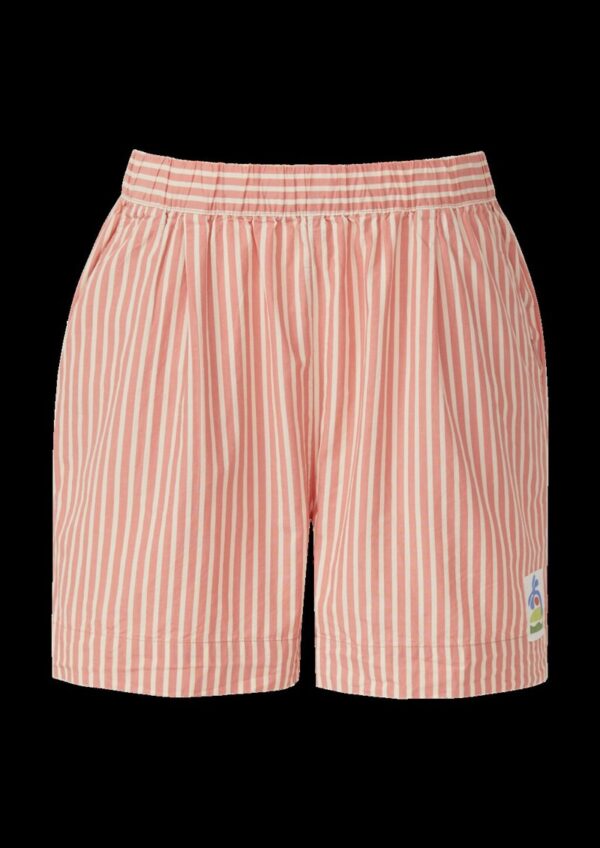 Baumwoll-Streifenshorts mit Elastikbund