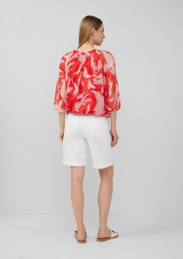 Bluse mit Raff-Details im Relaxed Fit