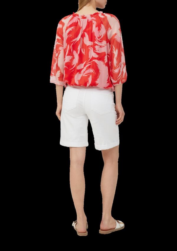 Bluse mit Raff-Details im Relaxed Fit