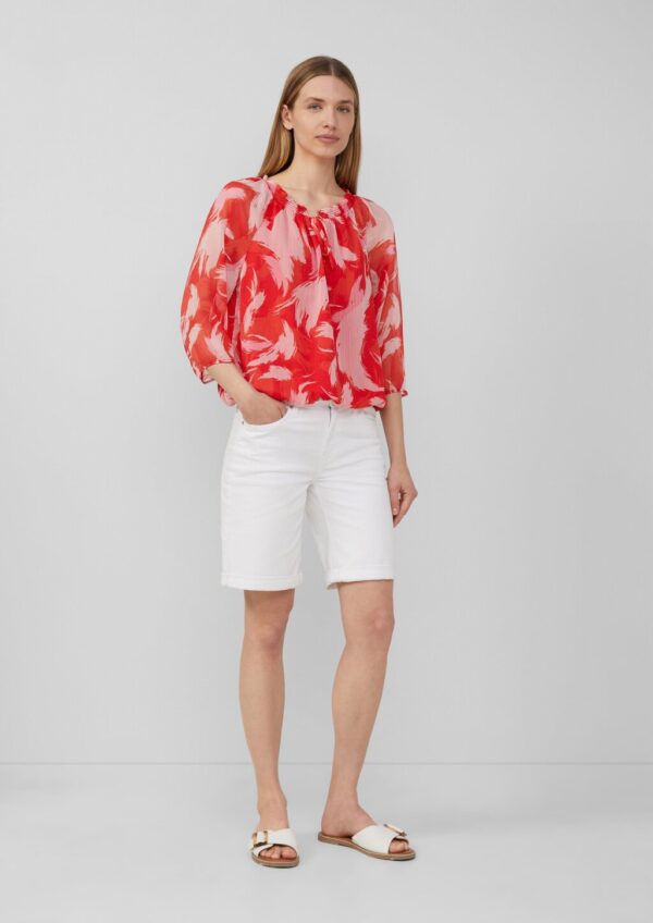 Bluse mit Raff-Details im Relaxed Fit