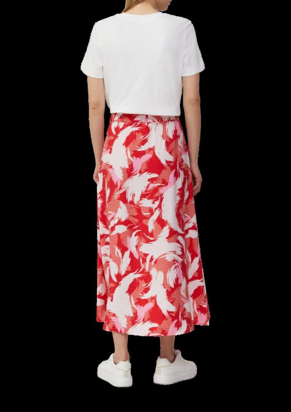 Strukturierter Wickelrock aus Viskosemix mit Bindegürtel