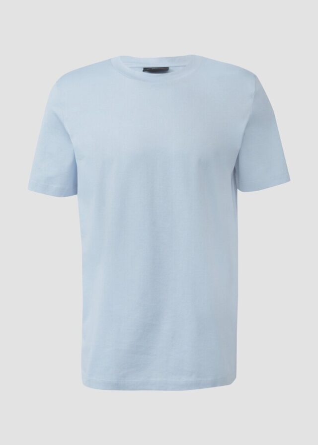 T-Shirt mit Crew Neck aus mercerisiertem Baumwolljersey