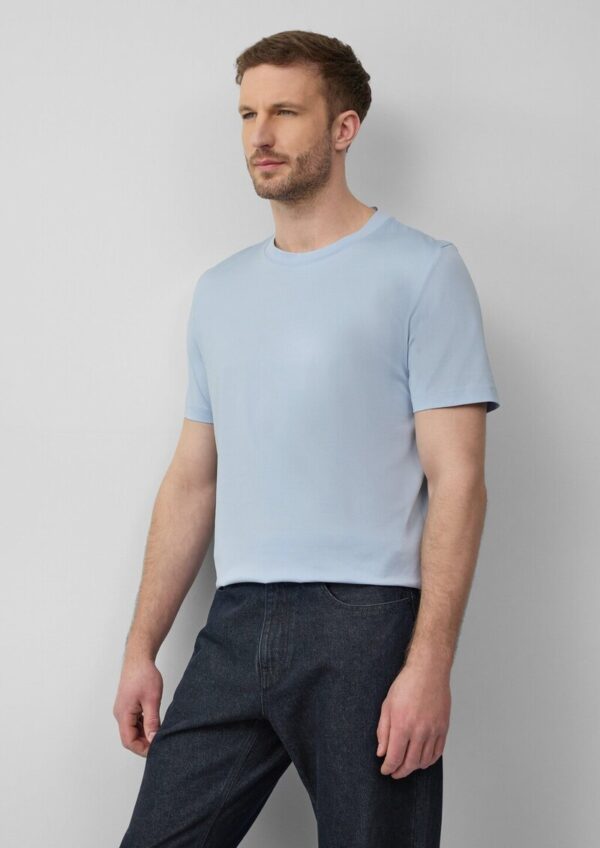 T-Shirt mit Crew Neck aus mercerisiertem Baumwolljersey