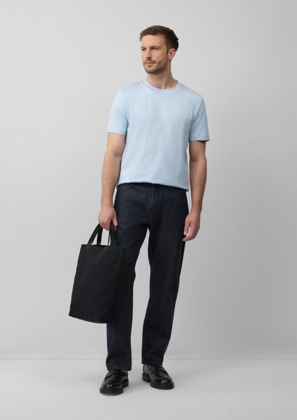 T-Shirt mit Crew Neck aus mercerisiertem Baumwolljersey