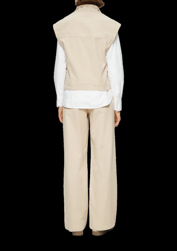 Twill-Weste im Relaxed Fit mit Stehkragen