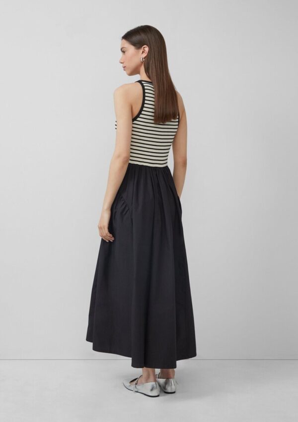 Tanktop-Kleid im Materialmix