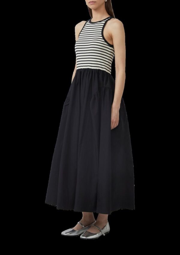 Tanktop-Kleid im Materialmix