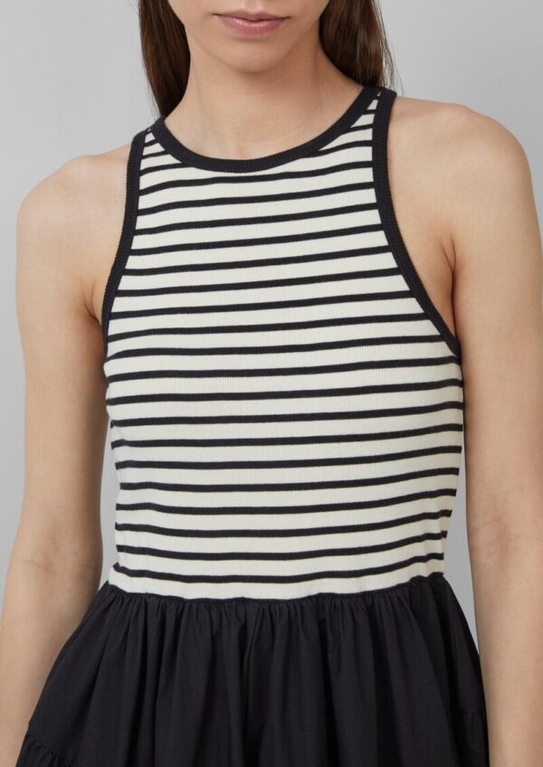 Tanktop-Kleid im Materialmix