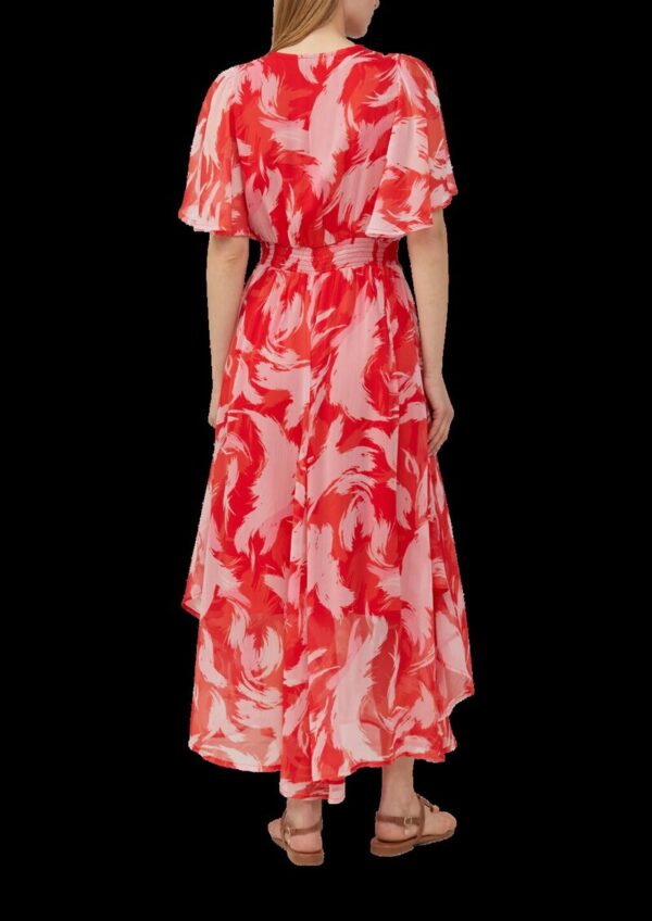 Maxikleid aus Chiffon mit gesmokter Taille