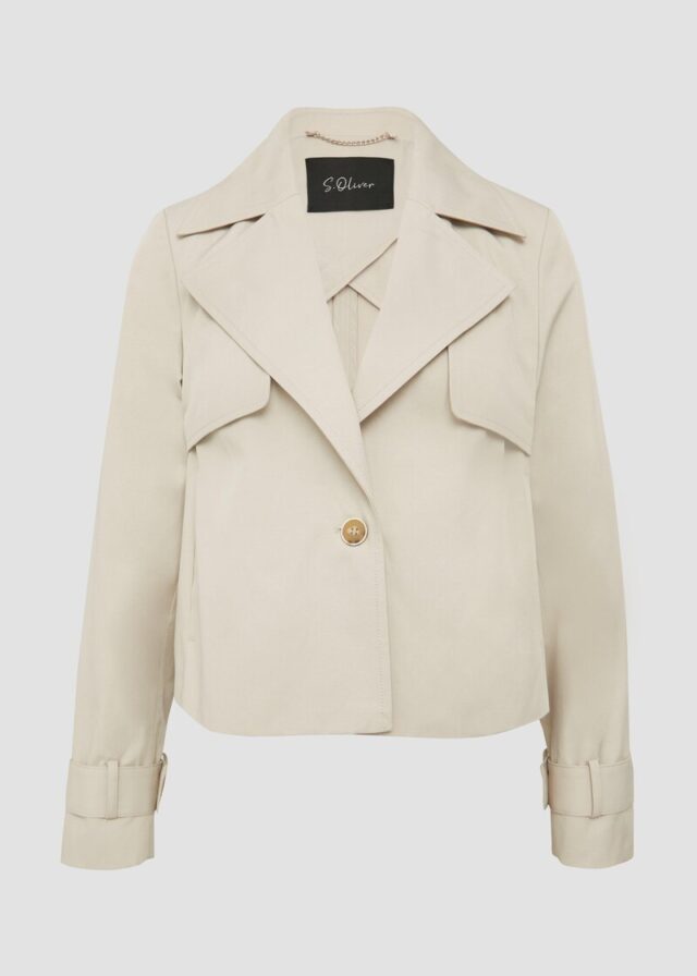 Verkürzte Relaxed-Fit-Jacke im Trench-Stil