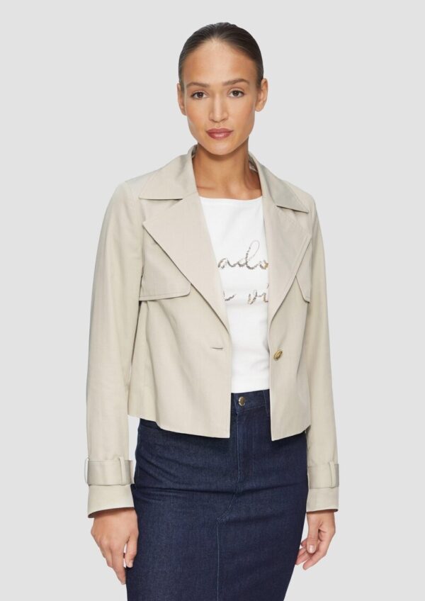 Verkürzte Relaxed-Fit-Jacke im Trench-Stil