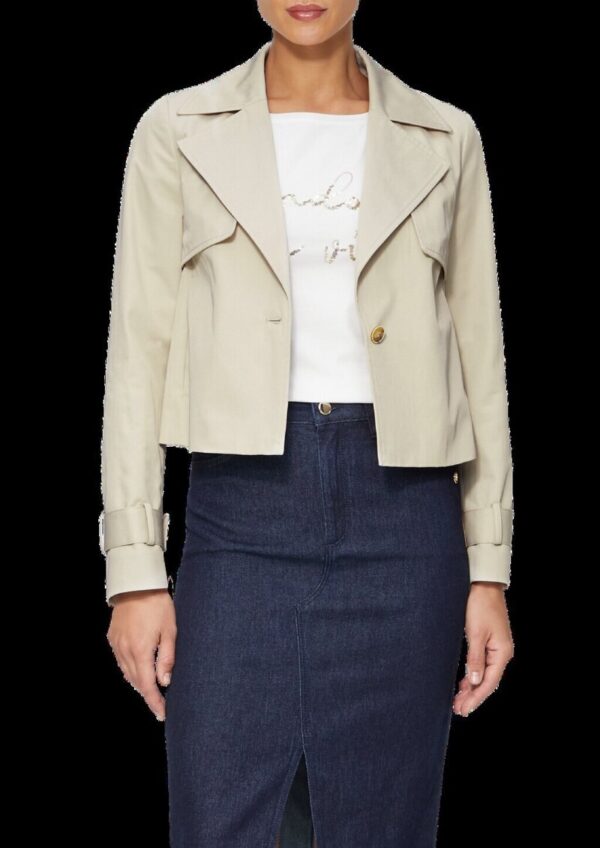 Verkürzte Relaxed-Fit-Jacke im Trench-Stil