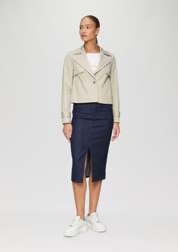 Verkürzte Relaxed-Fit-Jacke im Trench-Stil