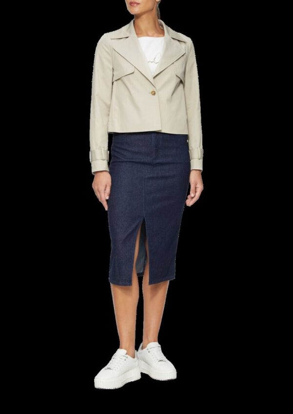 Verkürzte Relaxed-Fit-Jacke im Trench-Stil