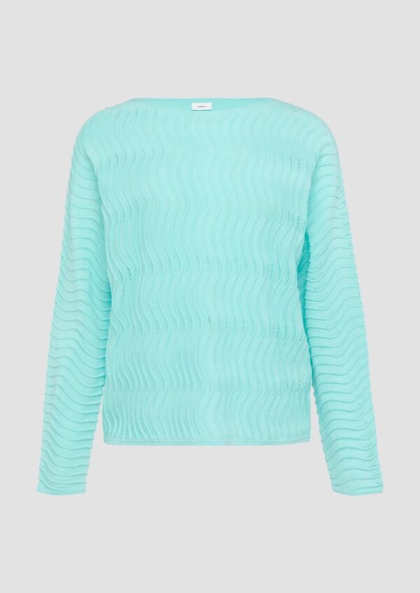 Strickpullover mit Ajourmuster