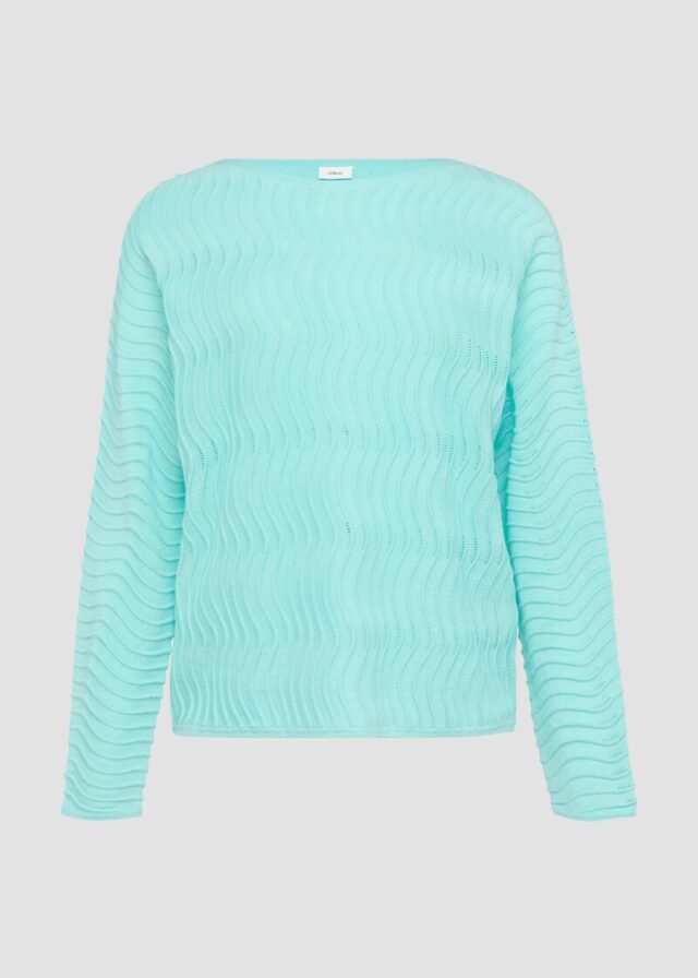 Strickpullover mit Ajourmuster