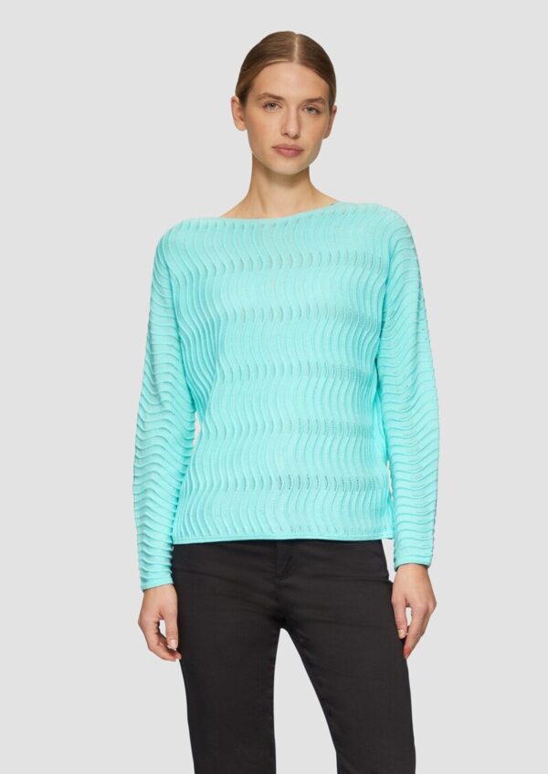 Strickpullover mit Ajourmuster